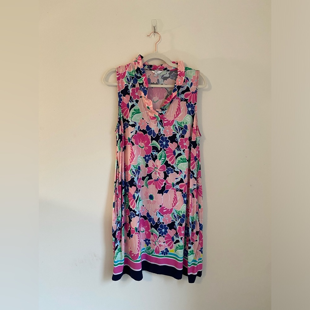 Crown & Ivy pink floral sleeveless dress - Picture 3 of 7